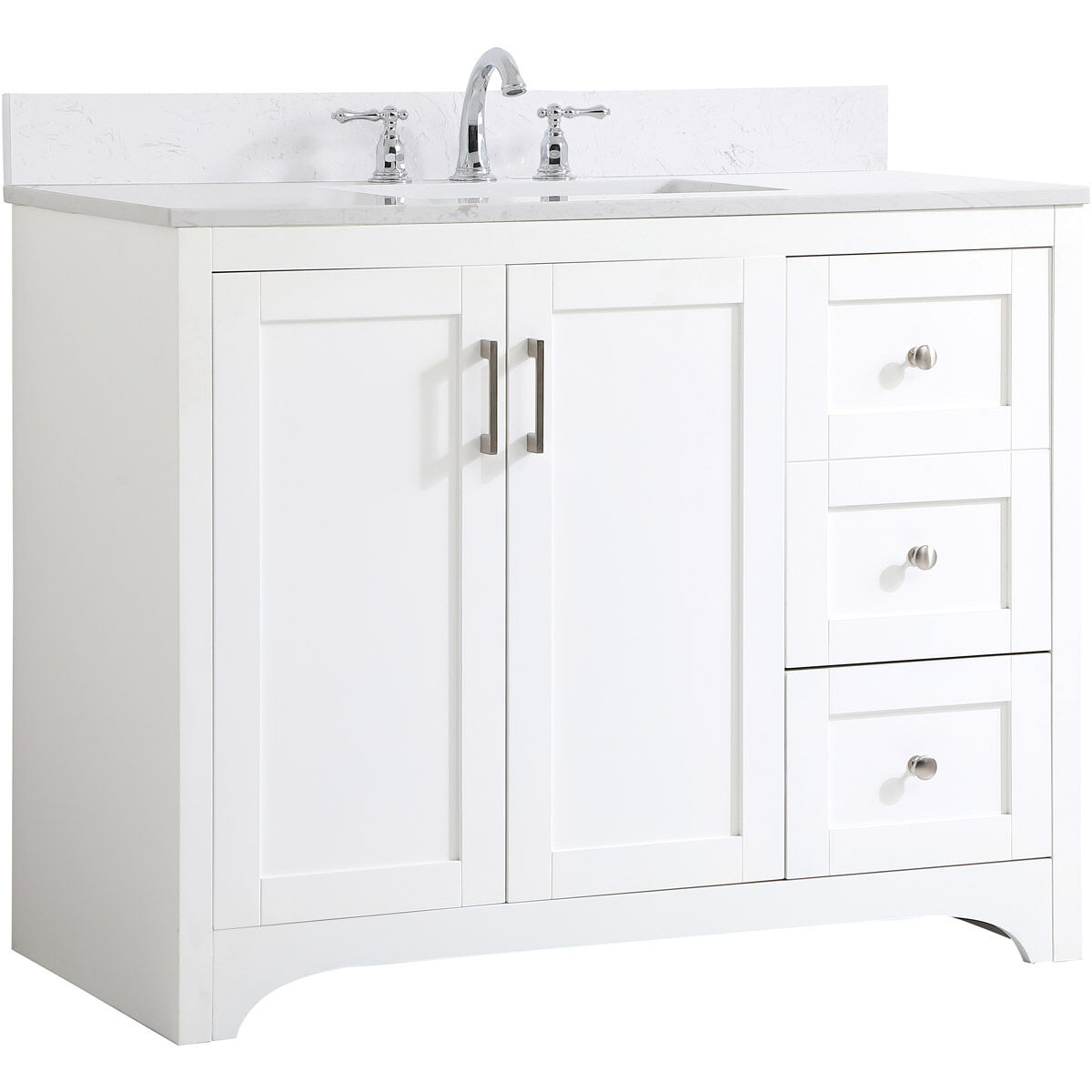 Moore 42 X 22 X 34 inch White Vanity Sink Set