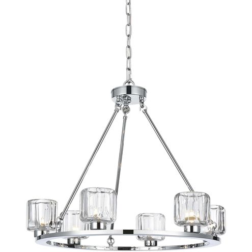 Cadence 6 Light 26 inch Chrome Chandelier Ceiling Light