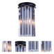 Sydney 2 Light 8 inch Matte Black Wall Sconce Wall Light in Clear, Urban Classic