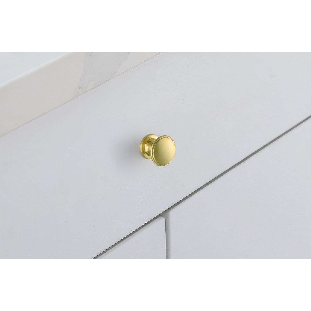 Kaid Brushed Gold Hardware Cabinet Knob, Set of 10