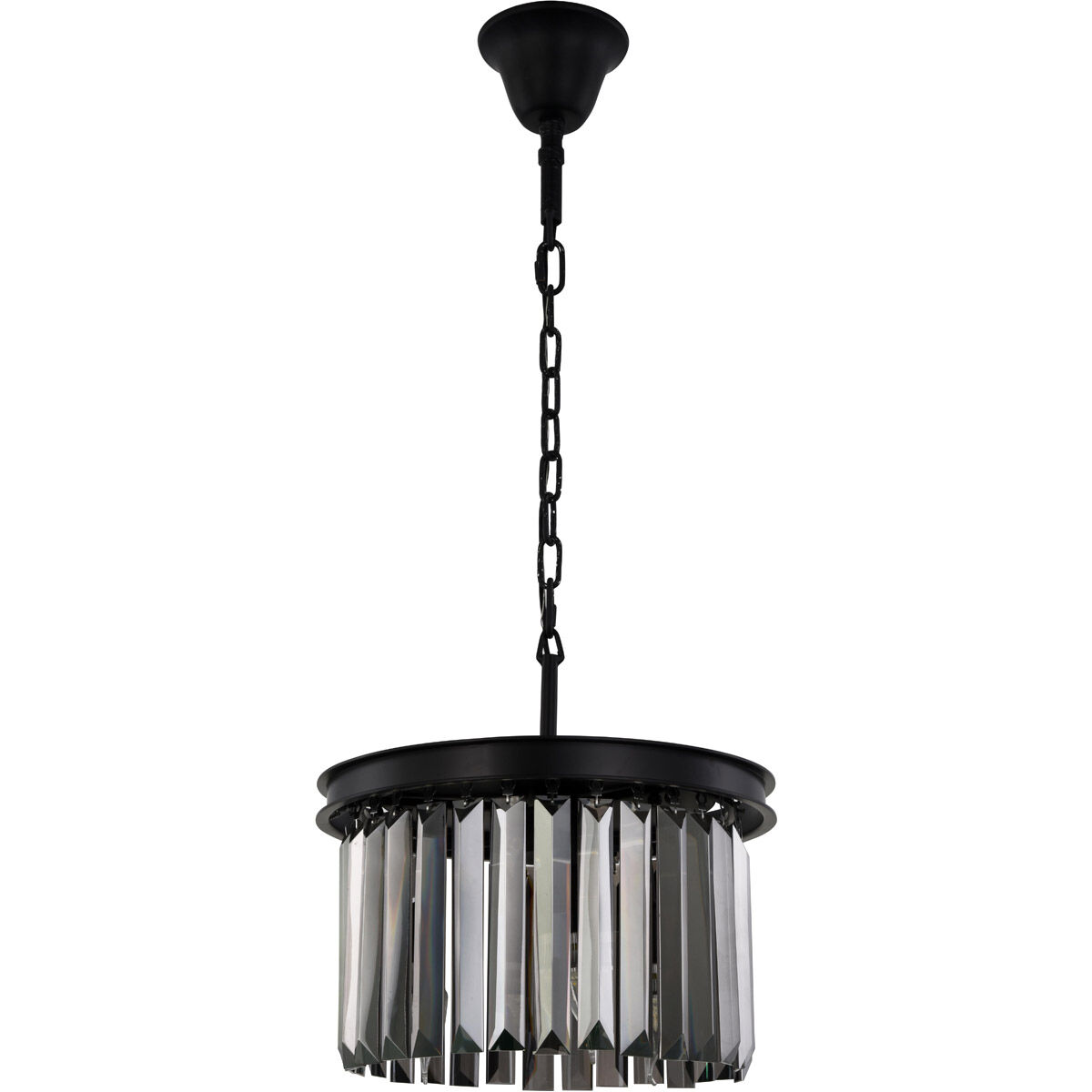 Sydney 3 Light 16 inch Matte Black Pendant Ceiling Light in Silver Shade, Urban Classic