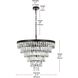 Josephine 13 Light 27.5 inch Black Chandelier Ceiling Light