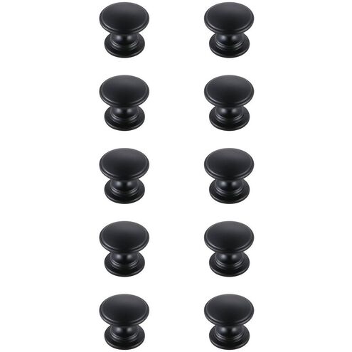 Kaid Matte Black Hardware Cabinet Knob, Set of 10