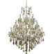 Maria Theresa 28 Light 38 inch Chrome Dining Chandelier Ceiling Light in Golden Teak