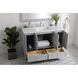 Sommerville 48 X 22 X 34 inch Grey and Brushed Nickel with Calacatta Quartz Vanity Sink Set