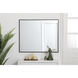Monet 36 X 30 inch Black Wall Mirror