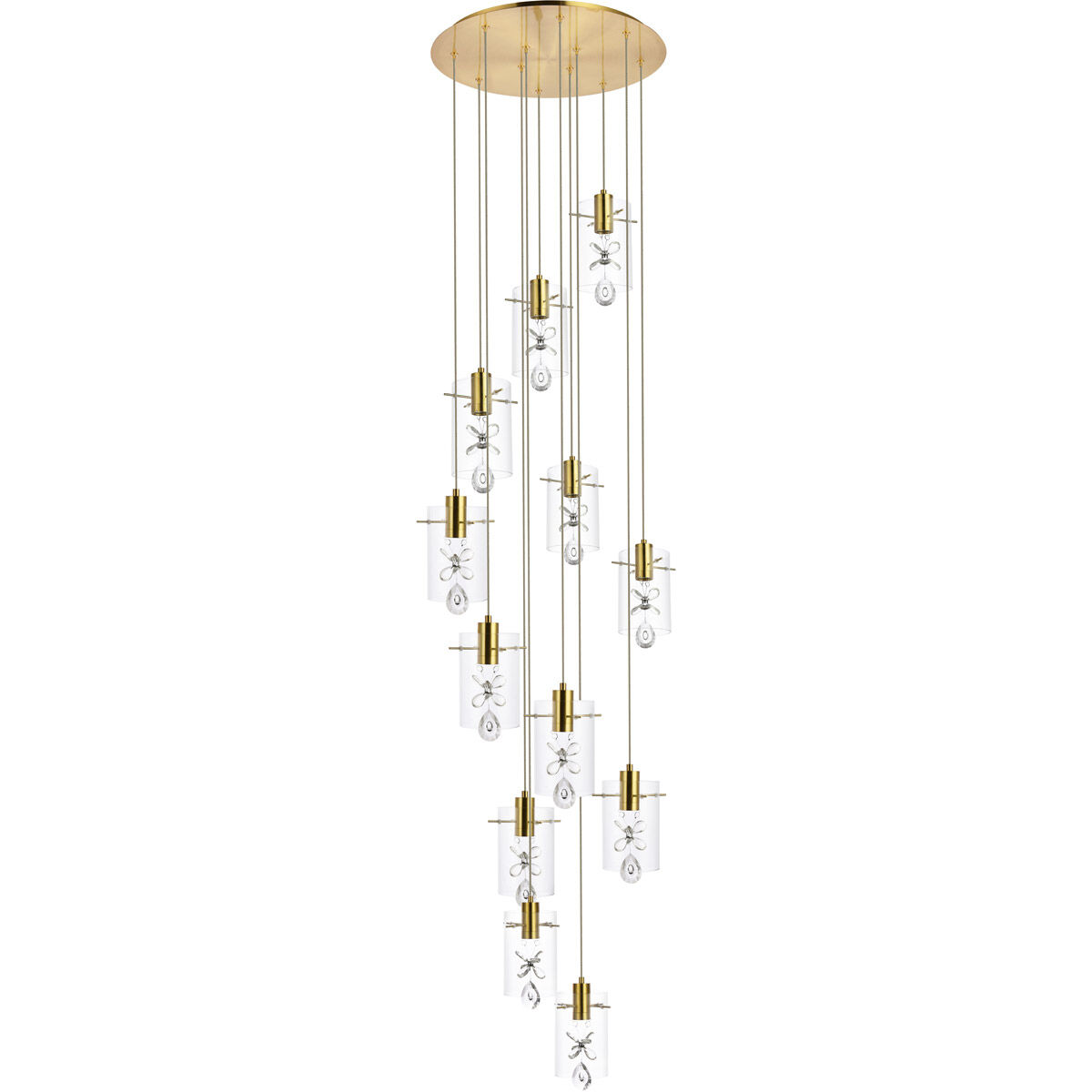 全国送料無料ギフト Light 12 Hana 5202D22G Lighting Elegant 22 Pendant Gold inch テープ・マスキングテープ
