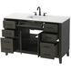 Virginia 54 X 35 inch Mocha Brown Bathroom Vanity Cabinet