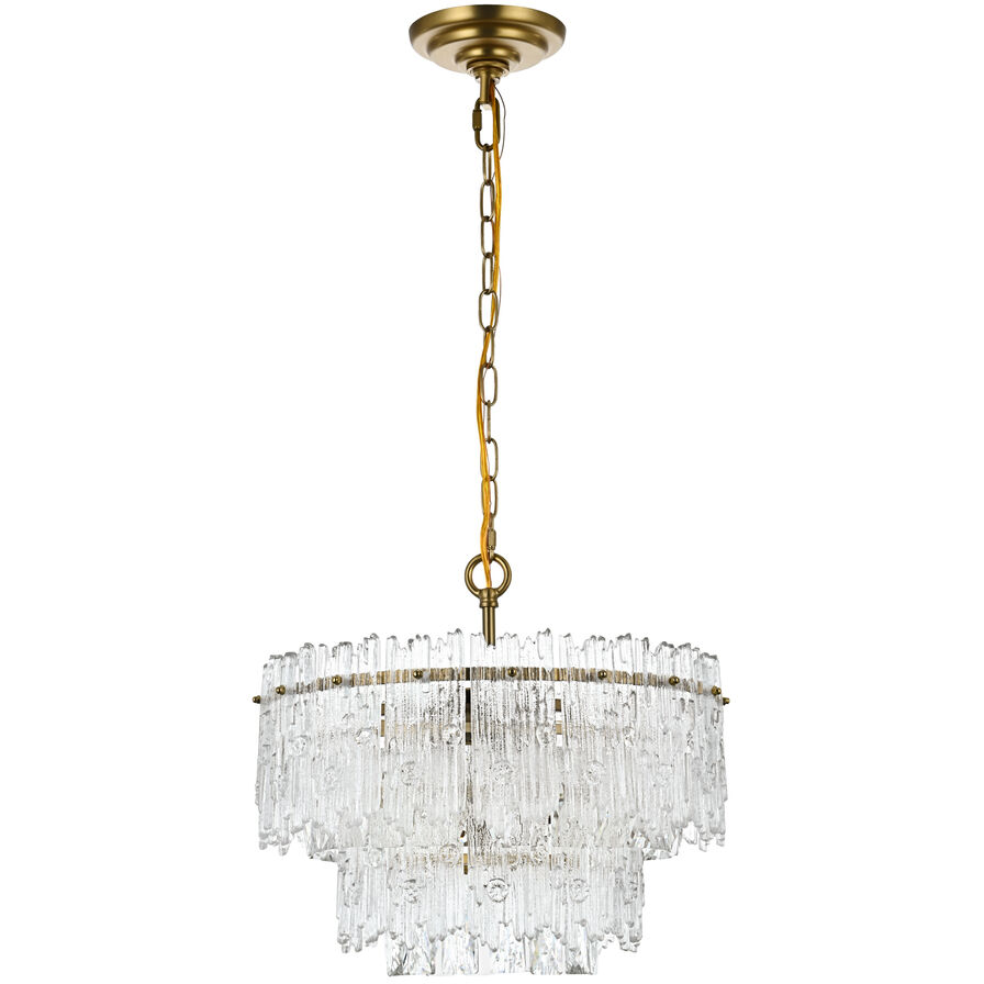 Emilia 4 Light 15 inch Satin Gold Pendant Ceiling Light