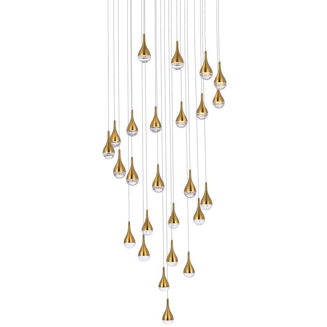 Amherst 25 Light 42 inch Satin Gold Chandelier Ceiling Light