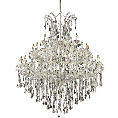 Maria Theresa 49 Light 60 inch Chrome Foyer Ceiling Light in Clear, Royal Cut