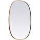 Brynn 40 X 30 inch Brass Mirror in 30 x 40