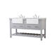 Clement 60 X 22 X 34 inch Grey Bathroom Vanity Cabinet