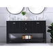 Metropolis 60 X 22 X 34 inch Black Vanity Sink Set