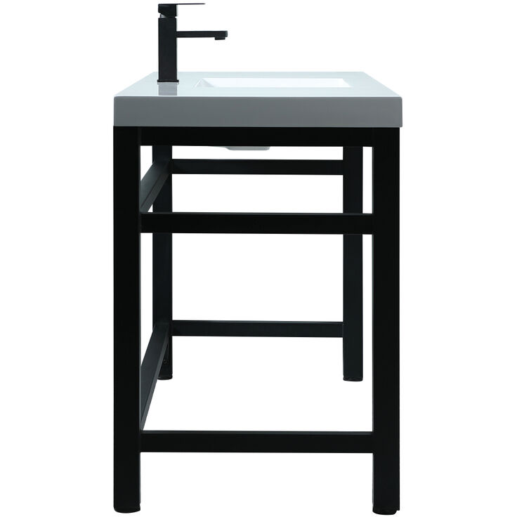 Raya 60 X 22 X 32 inch Black Vanity Sink Set