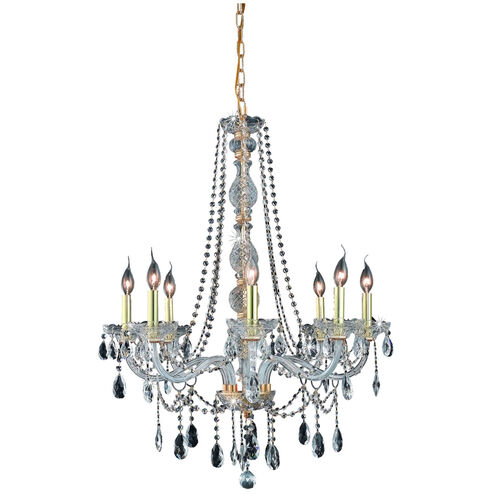 Verona 8 Light 28 inch Gold Dining Chandelier Ceiling Light in Clear, Royal Cut