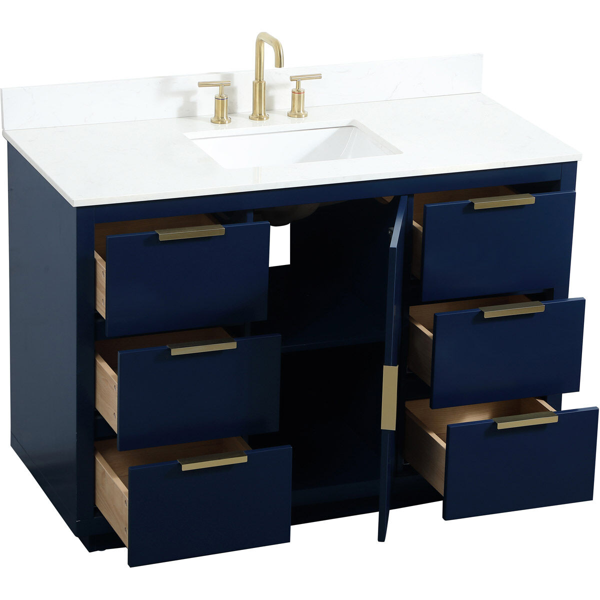 Blake 48 X 22 X 34 inch Blue Vanity Sink Set