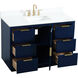 Blake 48 X 22 X 34 inch Blue Vanity Sink Set