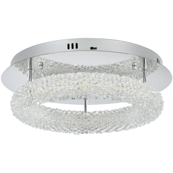 Bowen 1 Light 18 inch Chrome Flush Mount Ceiling Light