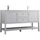 Heath 60 X 21.5 X 35 inch Grey Vanity Sink Set