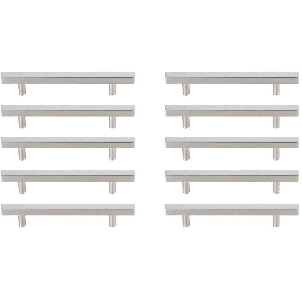 Dior Brushed Nickel Hardware Drawer Pull, Set of 10