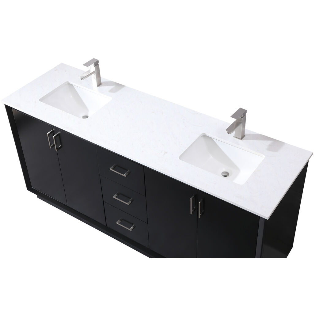 Hayes 72 X 22 X 35 inch Black Vanity Sink Set