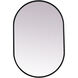 Asha 30 X 20 inch Black Mirror in 20 x 30