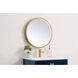 Pier 21 X 21 inch Brass LED Mirror