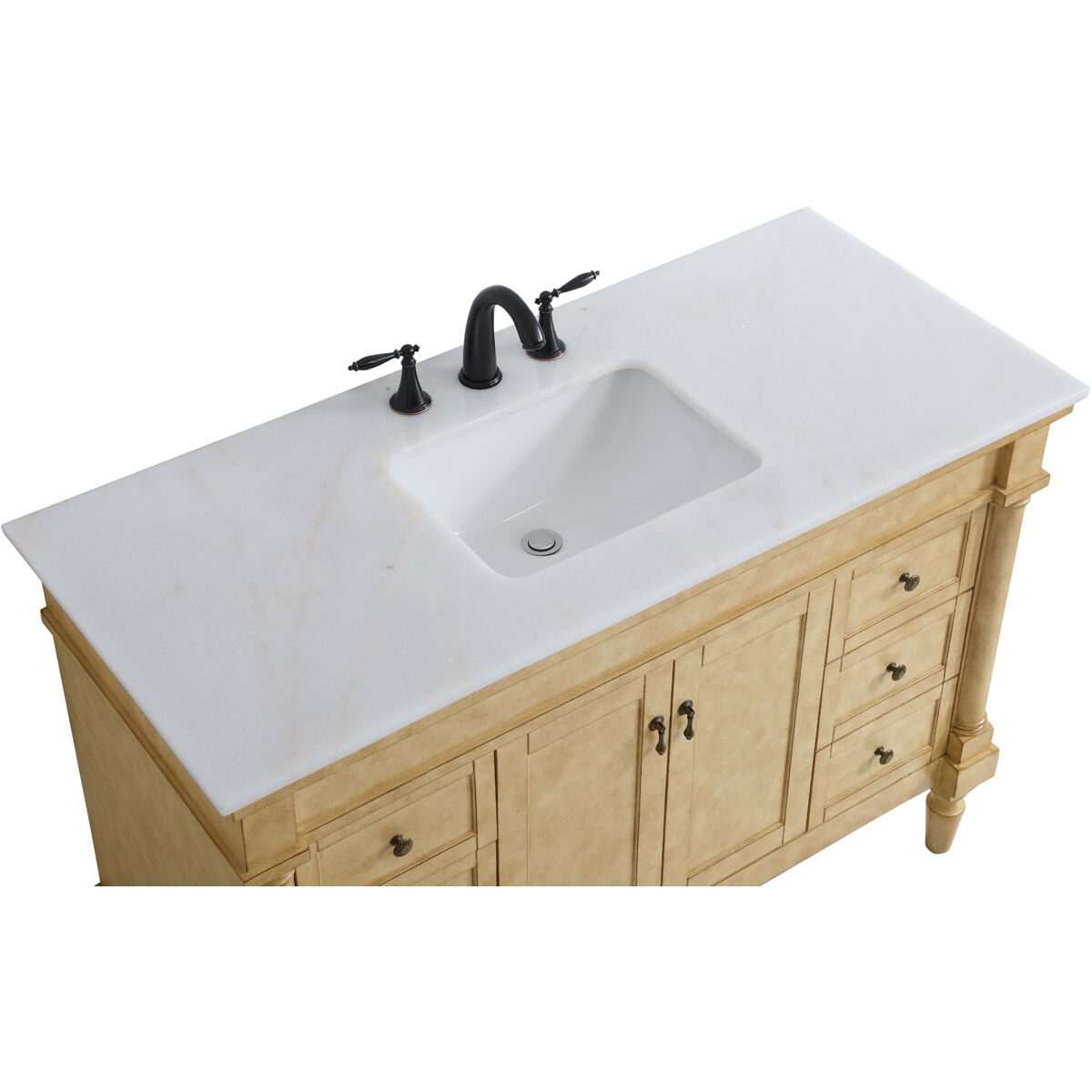 Lexington 48 X 21.5 X 35 inch Antique Beige Vanity Sink Set