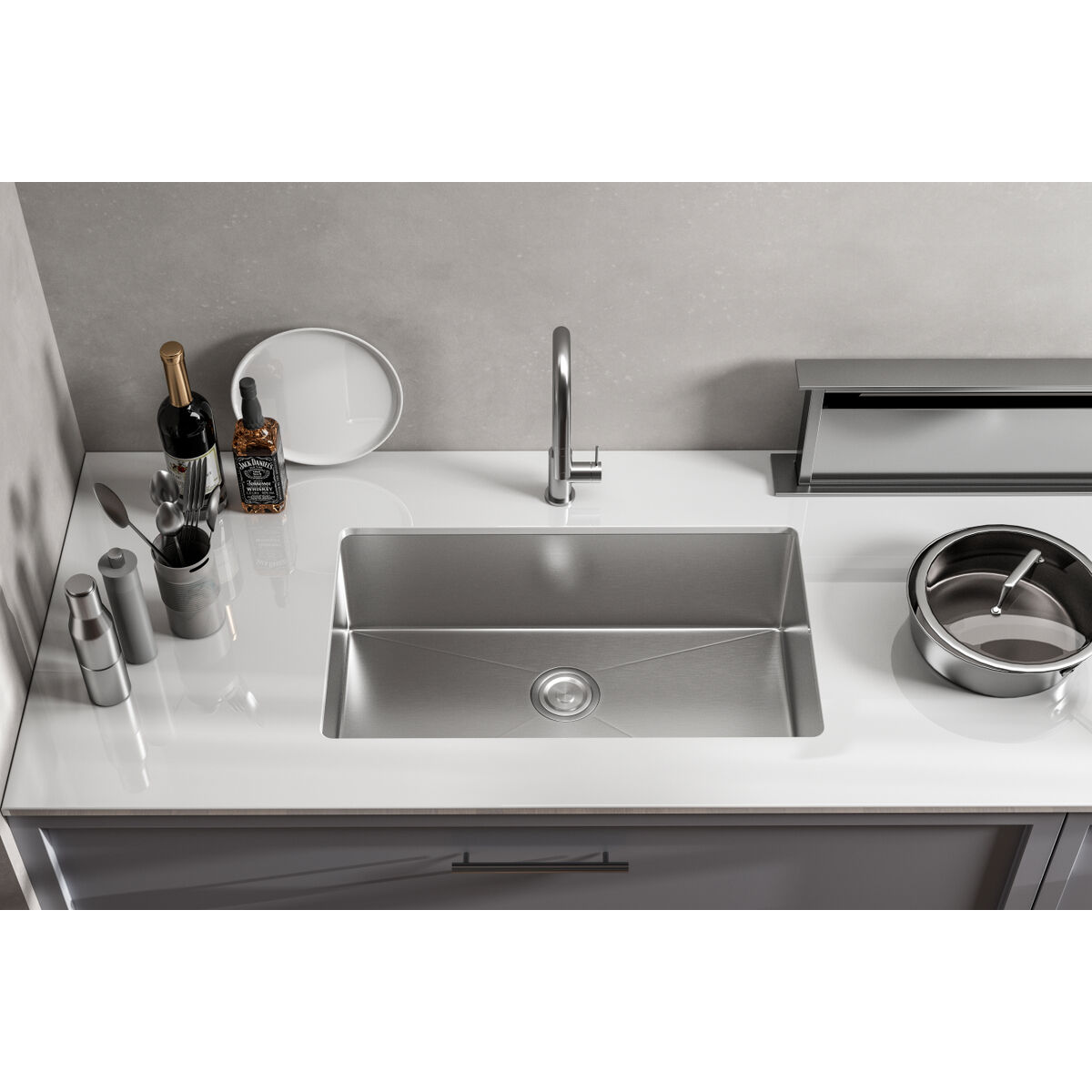 Chester Stainless Steel Kitchen Sink in L30 x W18 x H10 Single Bowl