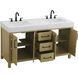 Nathan 60 X 34 inch Honey Brown Bathroom Vanity Cabinet