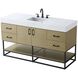 Caroline 60 X 34 inch Honey Brown Bathroom Vanity Cabinet