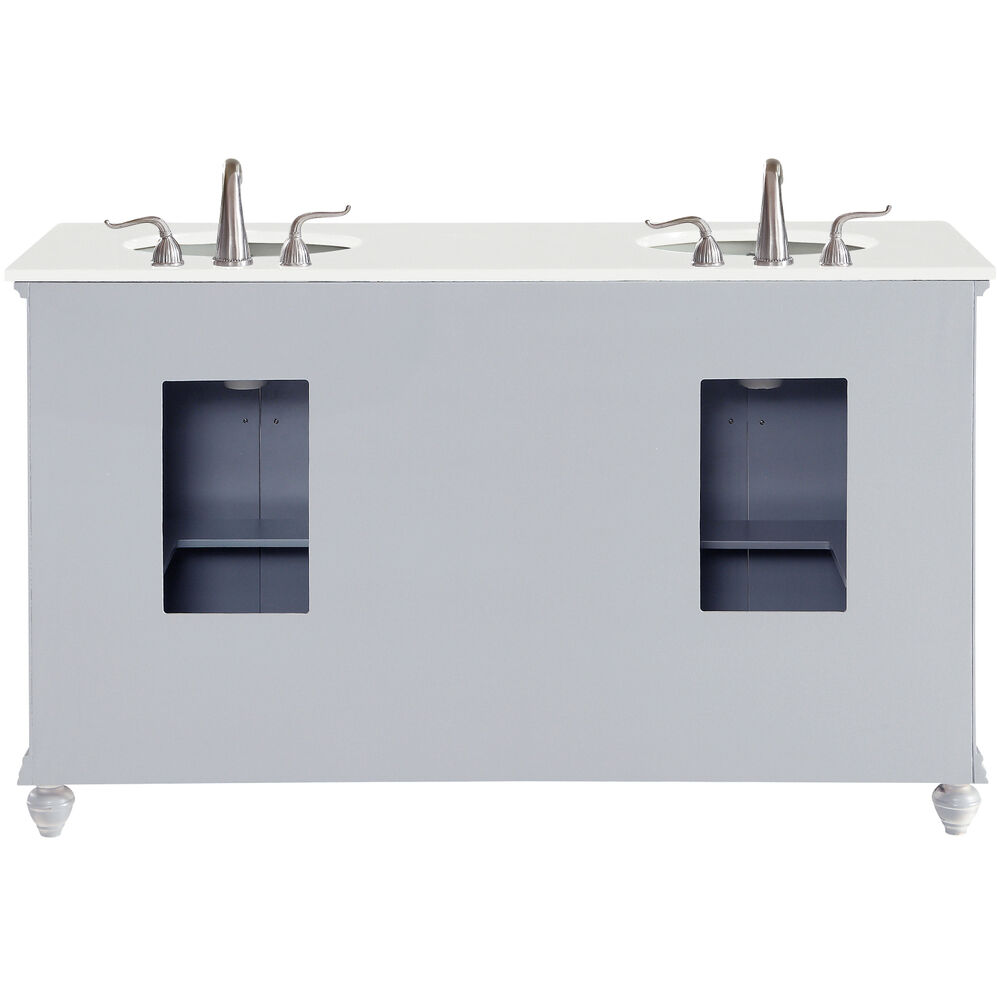 Otto 60 X 21 X 35 inch Grey Vanity Sink Set