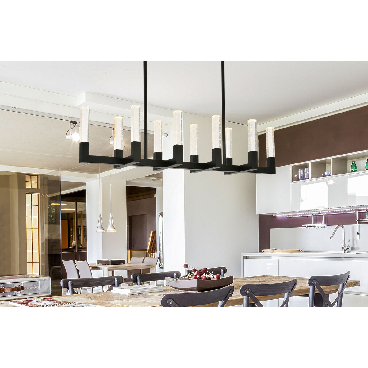 Noemi 10 Light 12 inch Black Pendant Ceiling Light