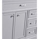 Americana 36 X 35 inch Light Grey with Carrara White Marble Vanity Set