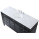 Park Avenue 60 X 21.5 X 35 inch Black Vanity Sink Set