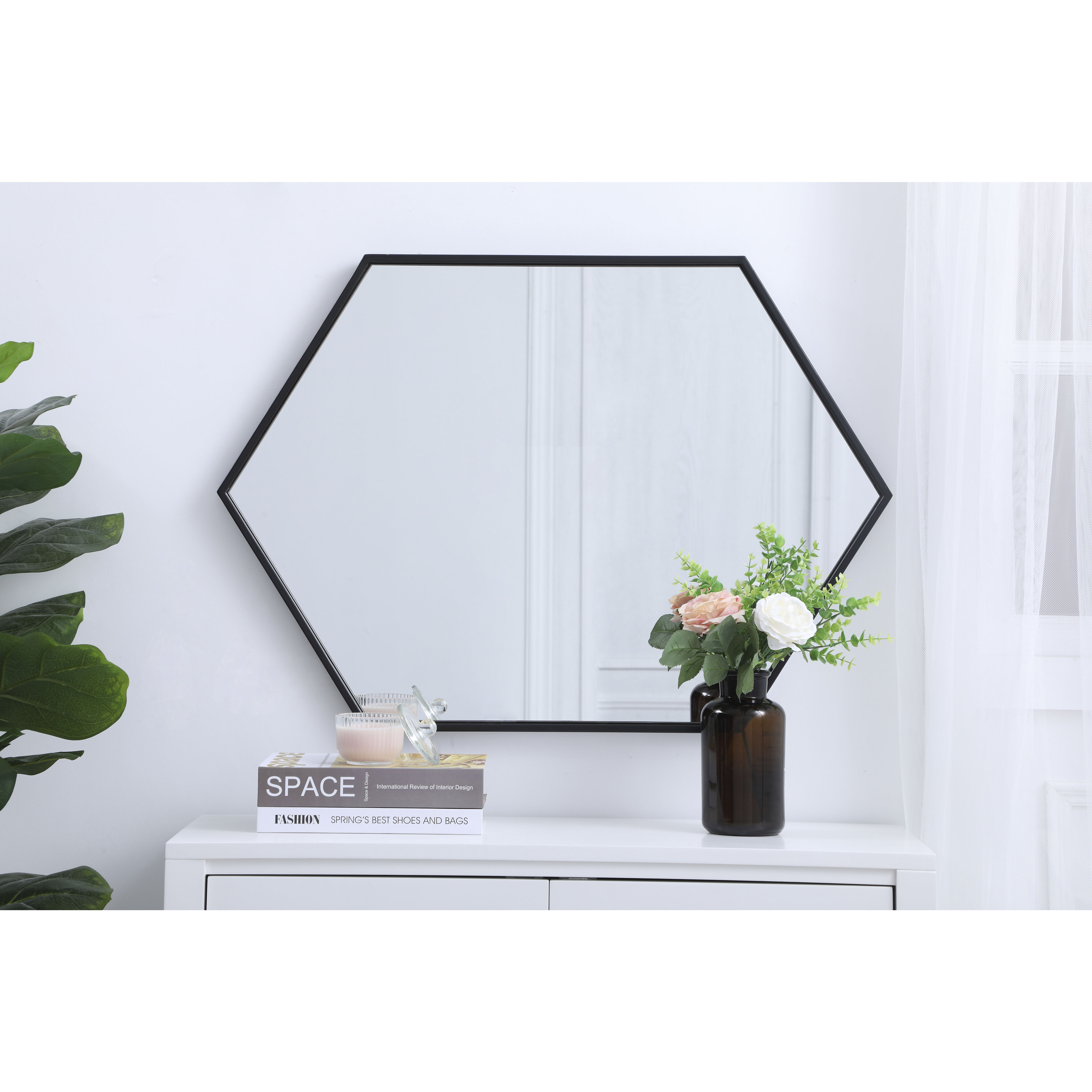 Eternity 34 X 24 inch Black Wall Mirror