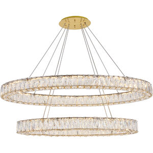 Monroe LED 41 inch Gold Chandelier Ceiling Light