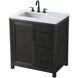 Alina 32 X 34 inch Chocolate Oak Bathroom Vanity Cabinet