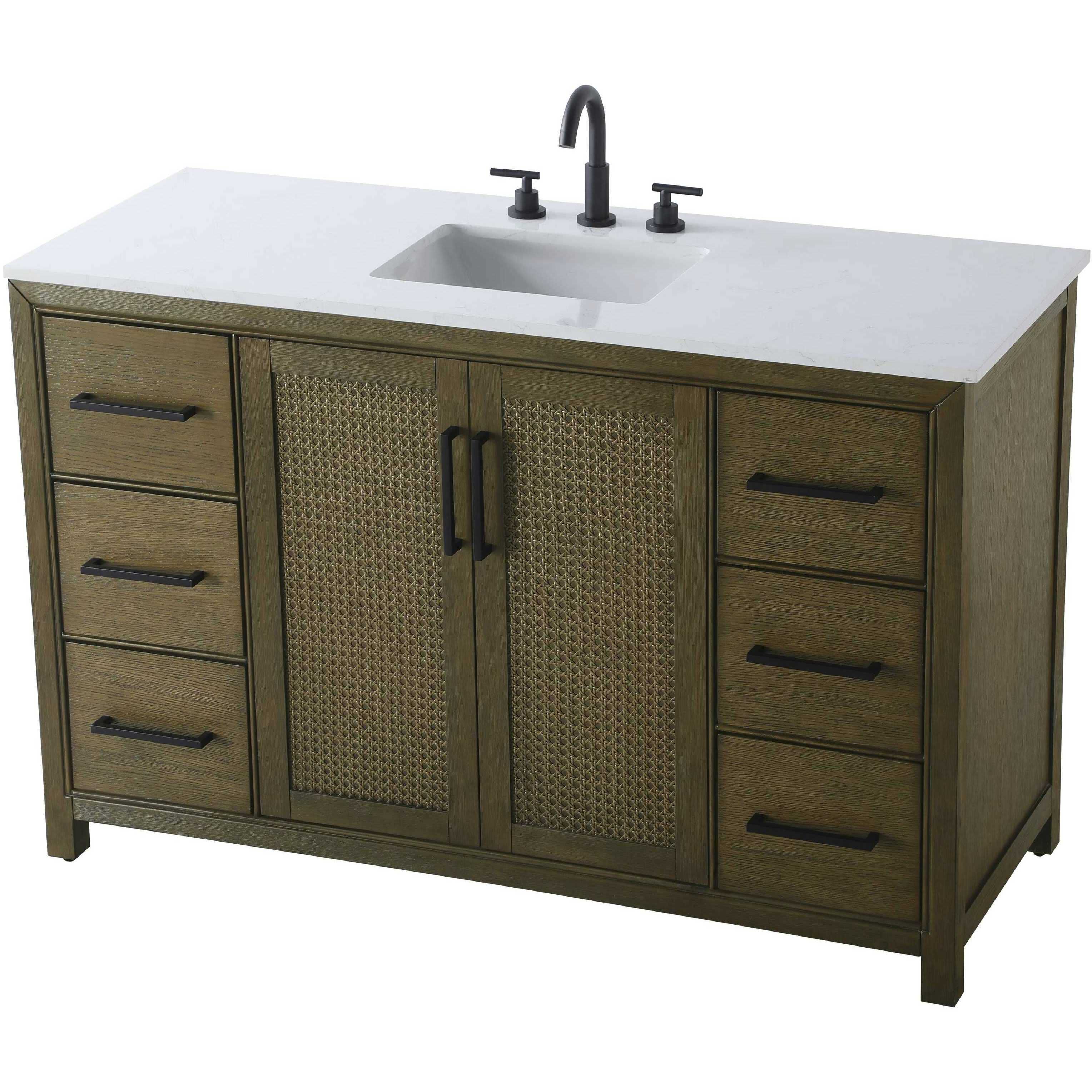 Alina 54 X 34 inch Hazel Oak Bathroom Vanity Cabinet
