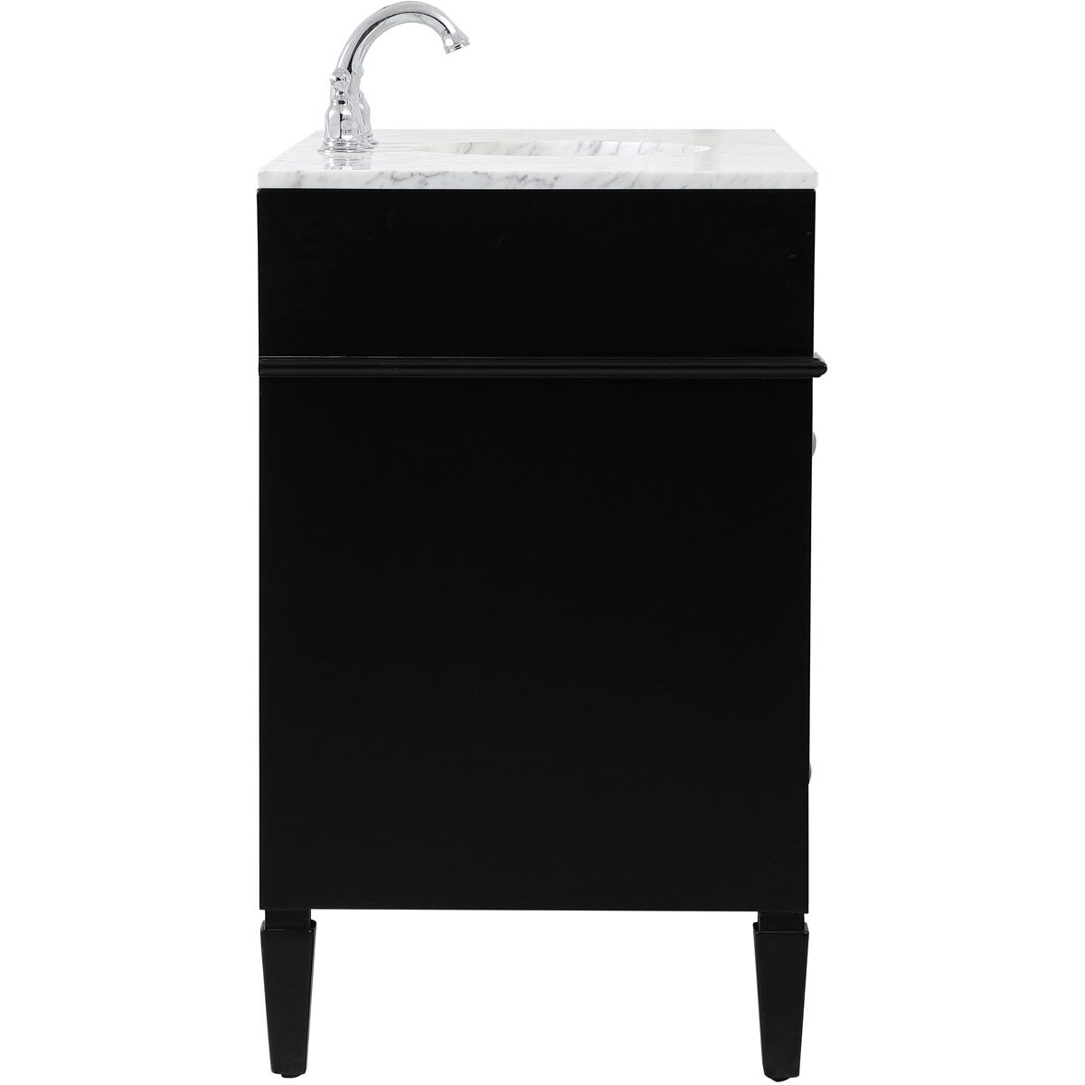 Park Avenue 42 X 21.5 X 35 inch Black Vanity Sink Set