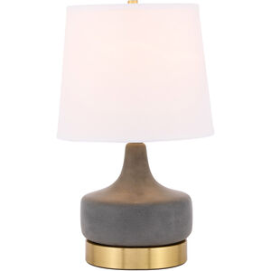 Verve 21 inch 40 watt Brushed Brass and Grey Table Lamp Portable Light