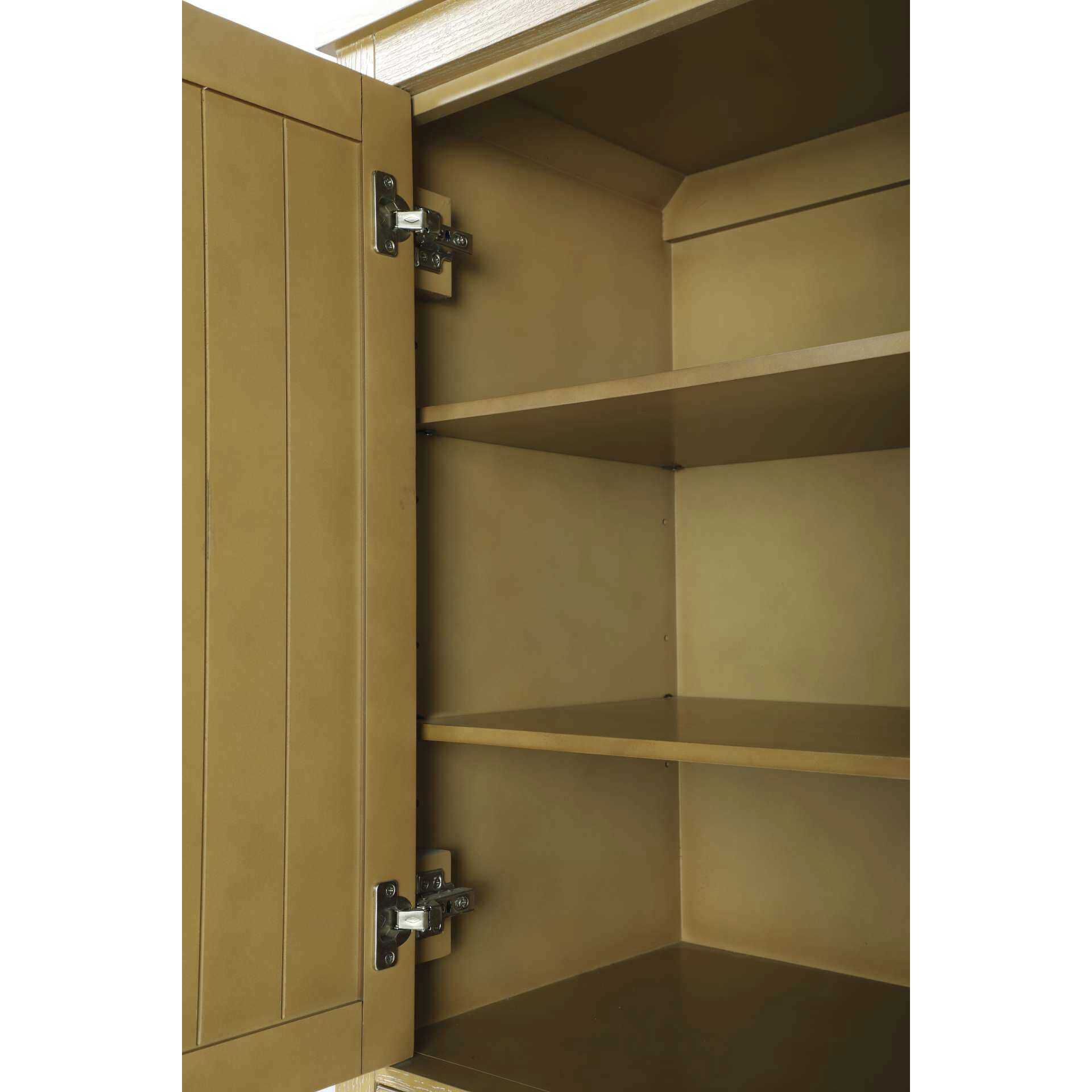 Chase Linen Oak Bathroom Storage Cabinet