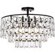Mila 5 Light 20 inch Black Flush Mount Ceiling Light