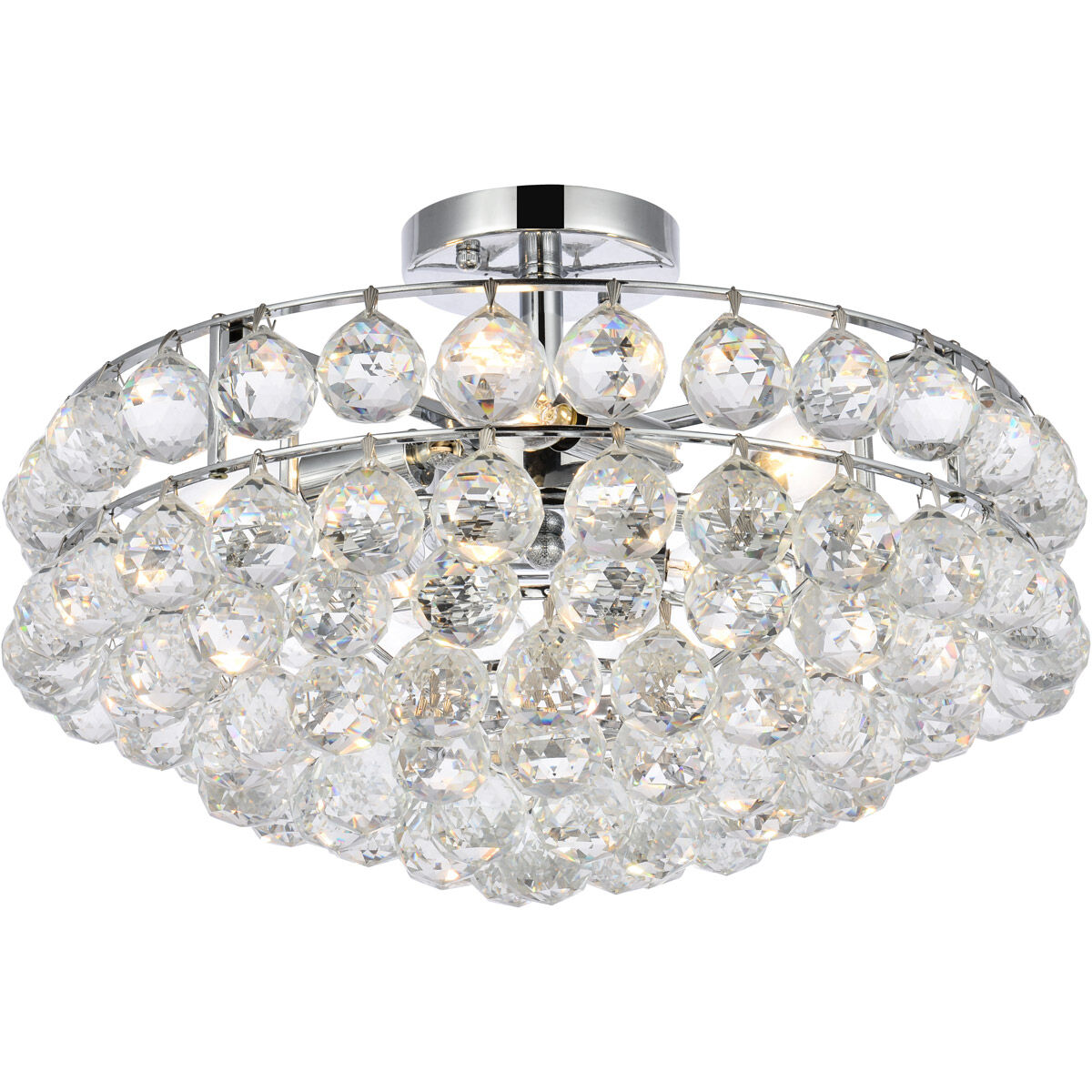 Savannah 5 Light 18 inch Chrome Flush Mount Ceiling Light