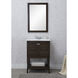 Mason 24 X 33 inch Antique Coffee and Chrome Vanity Set