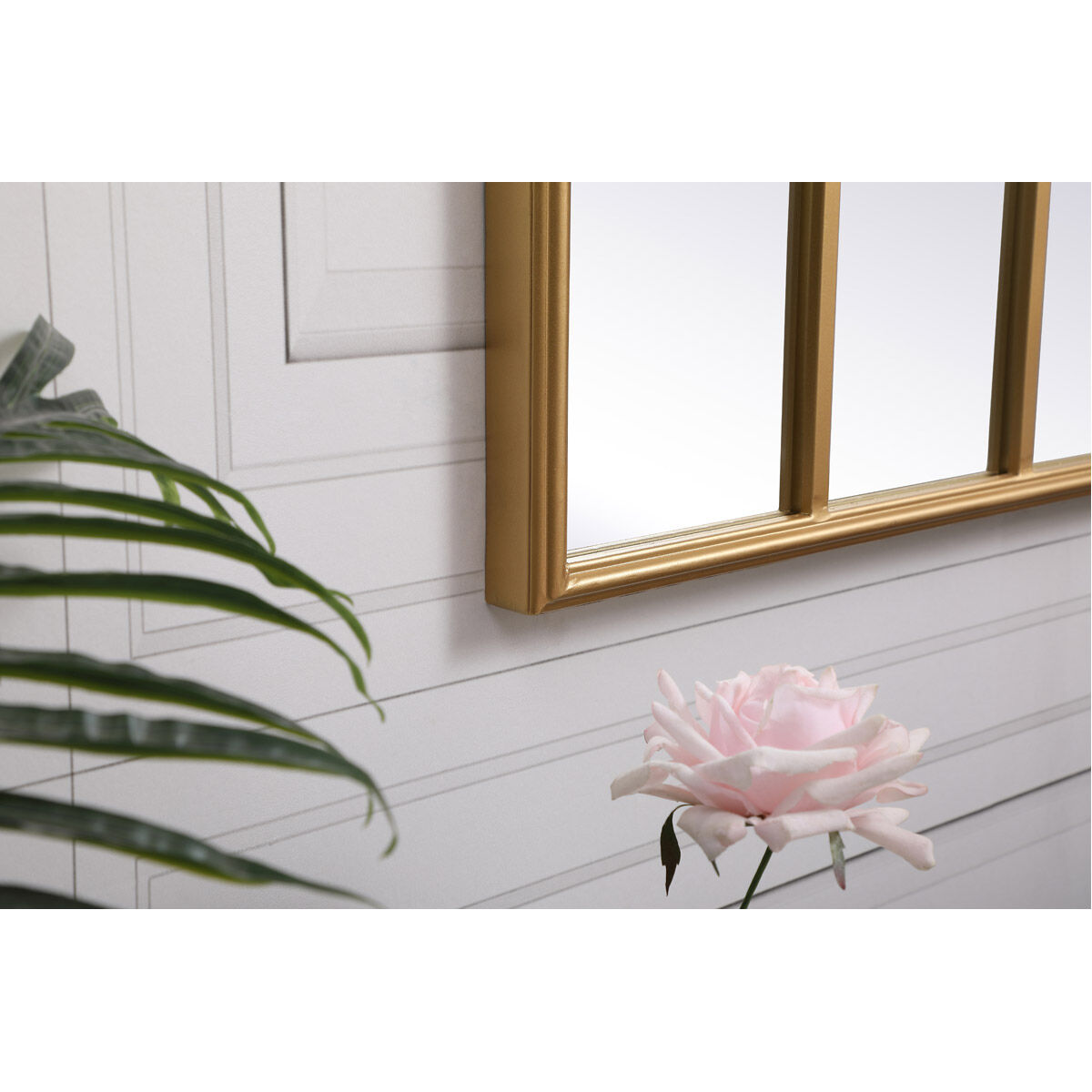 Motif 42 X 28 inch Brass Wall Mirror