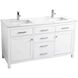 Lewis 60 X 22 X 34 inch White Vanity Sink Set