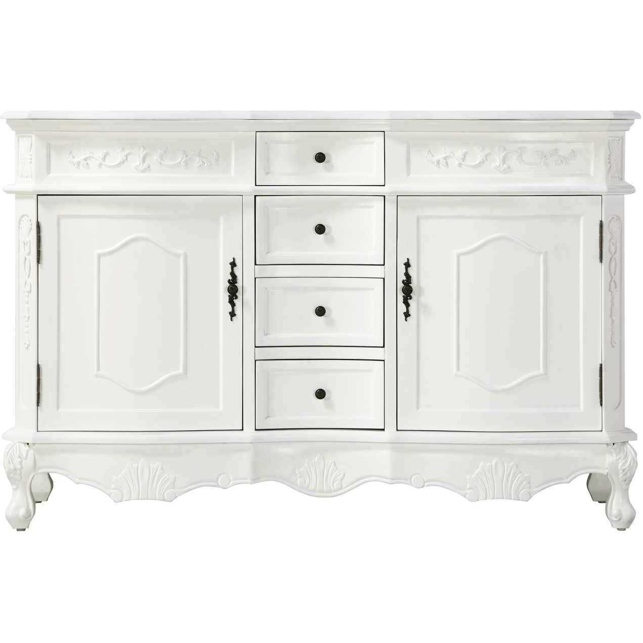 Danville 54 X 36 inch Antique White Bathroom Vanity Cabinet