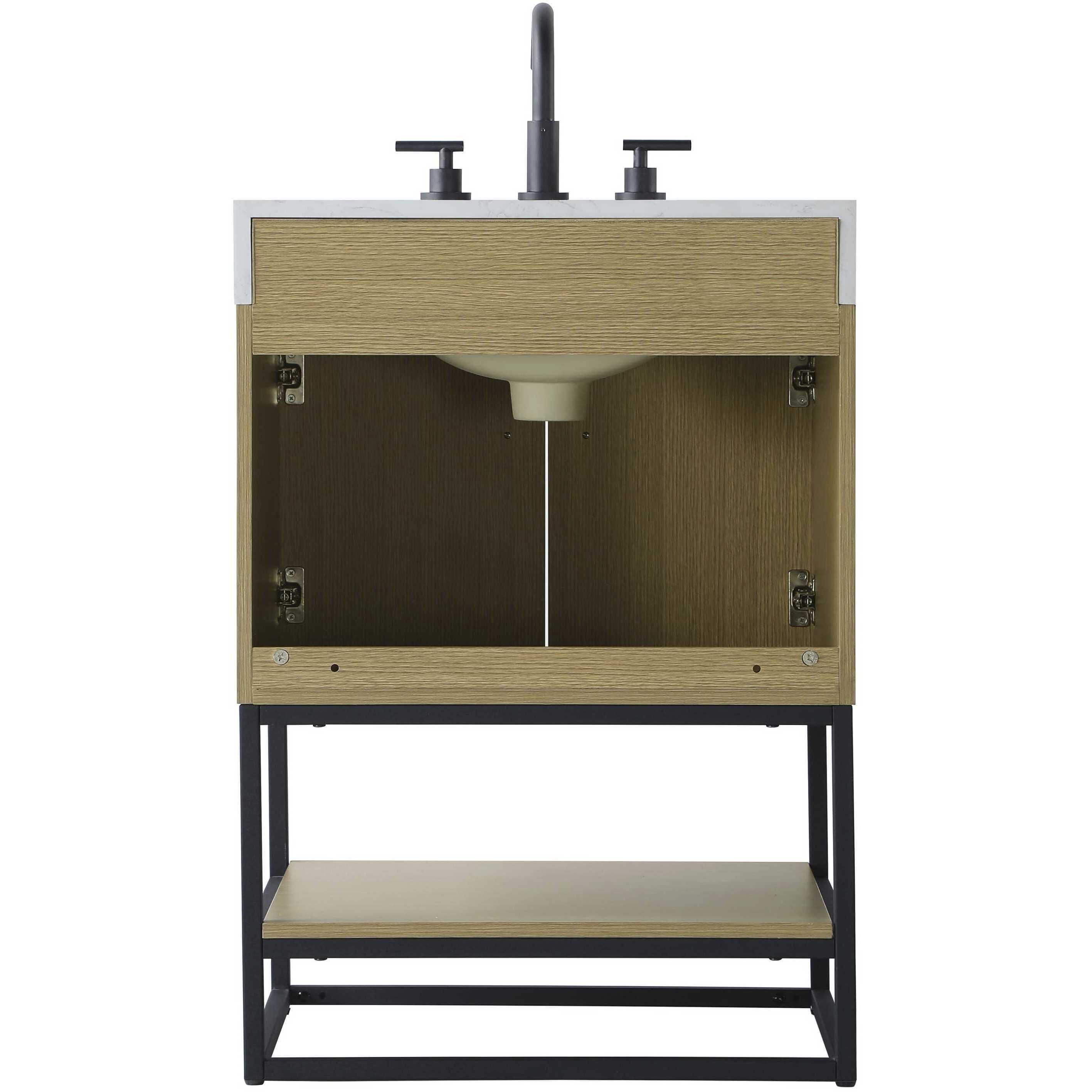 Caroline 24 X 34 inch Honey Brown Bathroom Vanity Cabinet